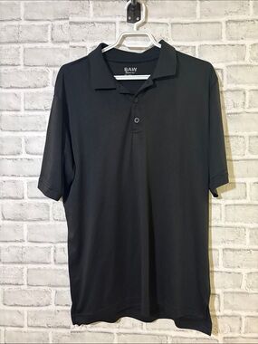 BAW extreme -tek Men's Short Sleeve Black Polo Shirt, xl